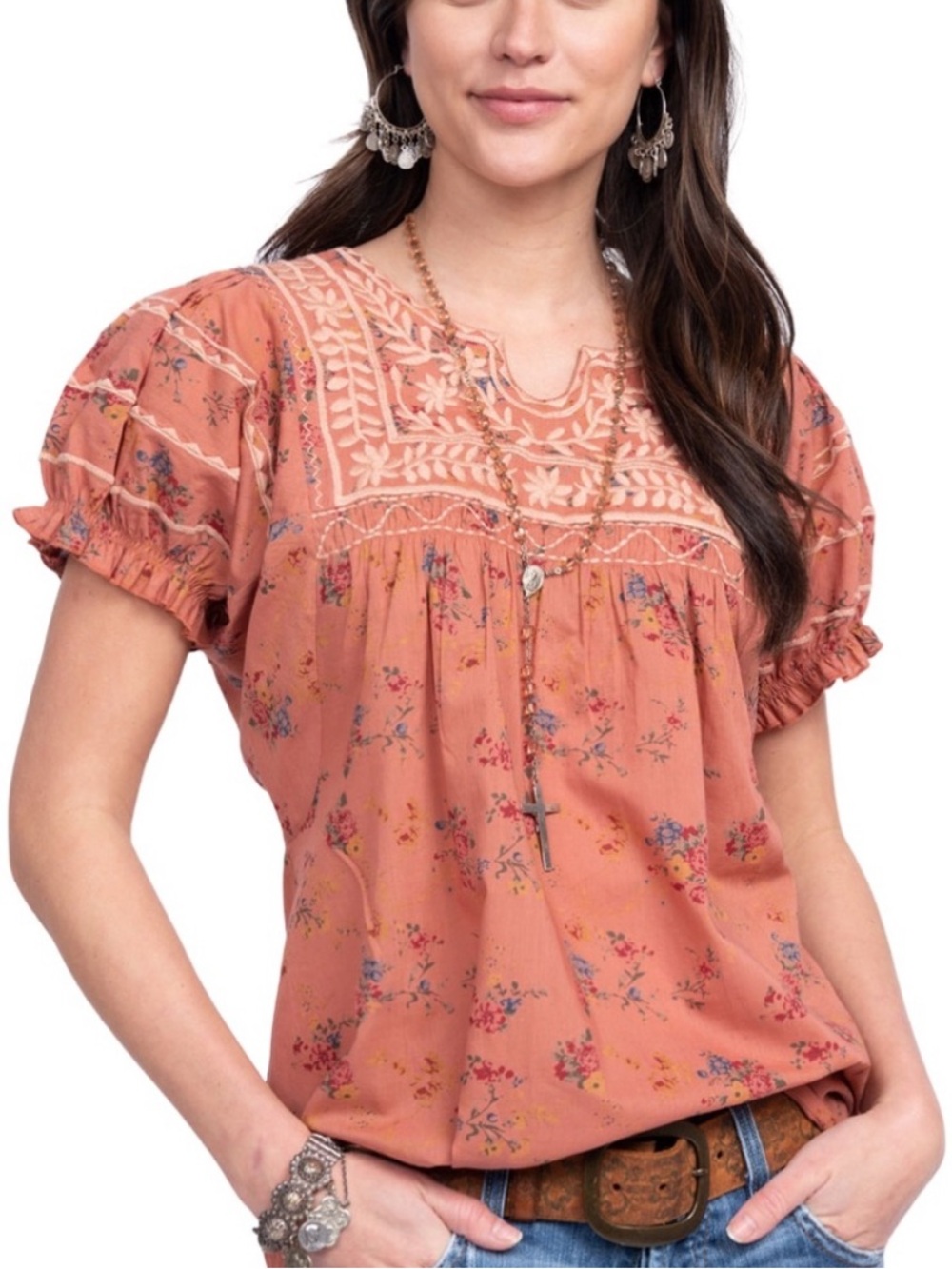 Sister Mary Patsy Embroidered Top
